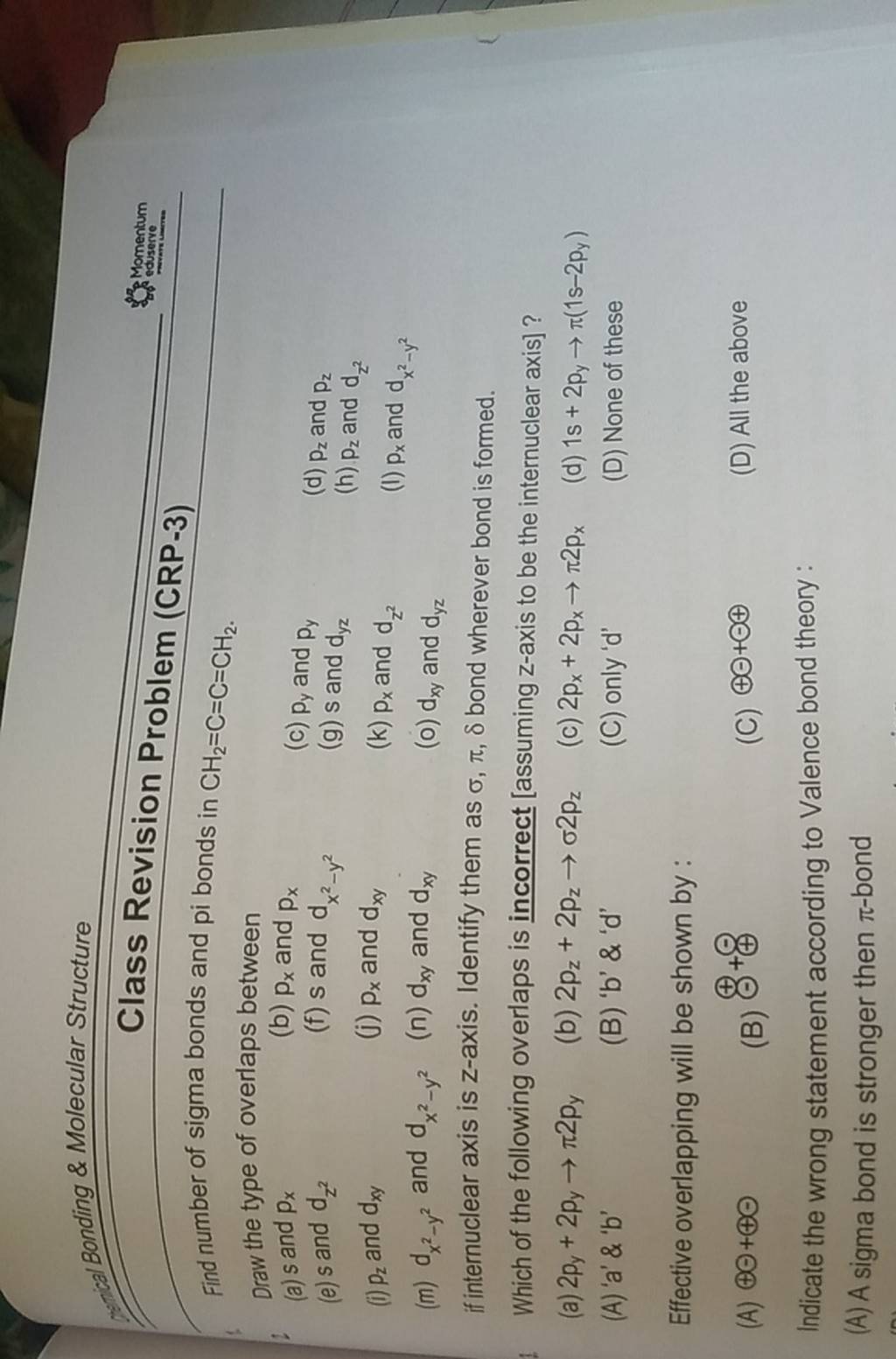 Indicate The Wrong Statement According To Valence Bond Theory Filo