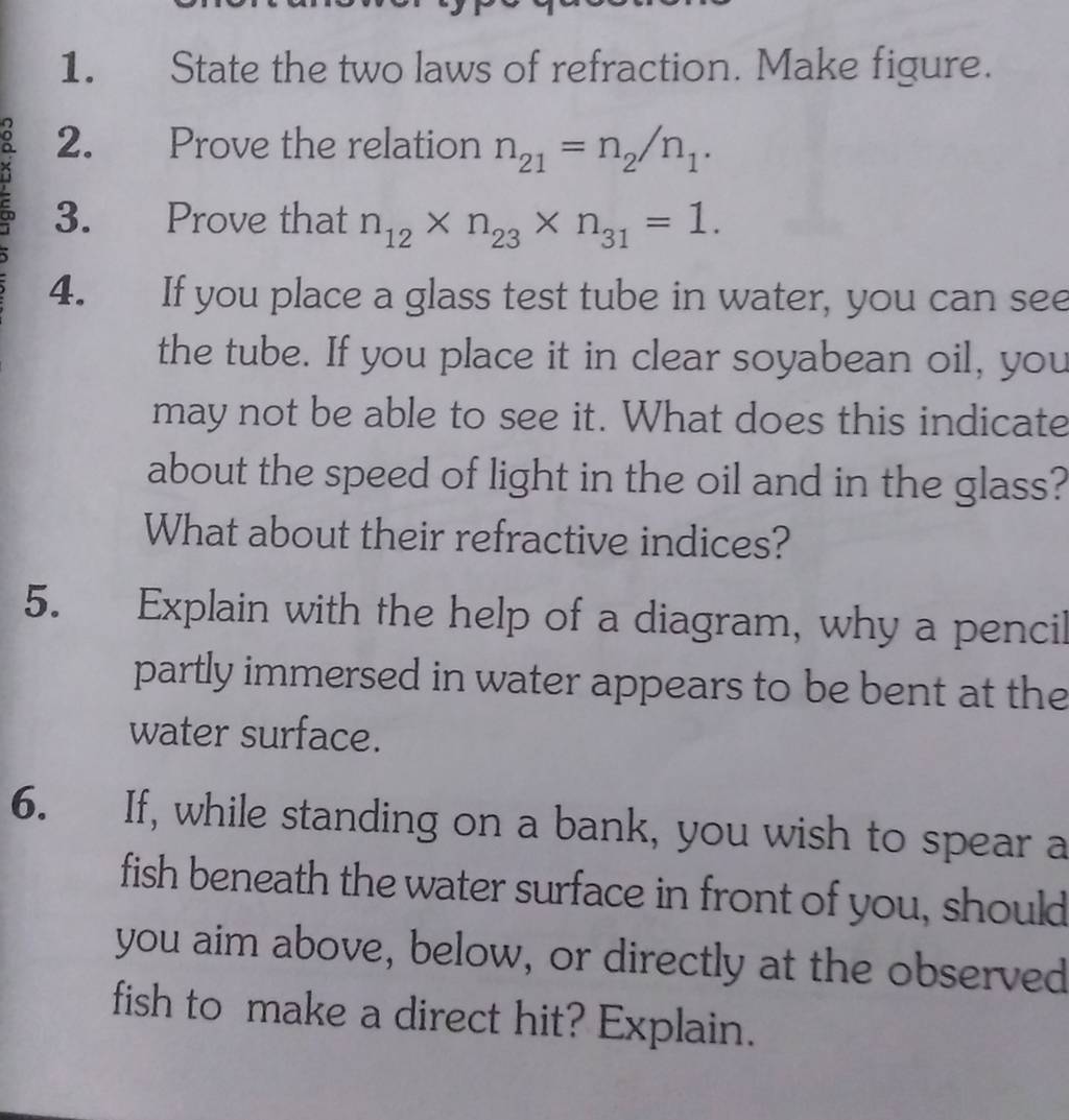 state and prove cassini's hypothesis for refraction