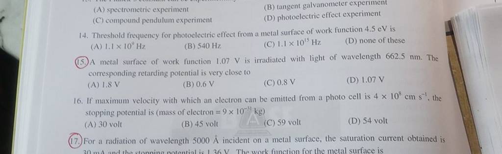 If maximum velocity with which an electron can be emitted from a photo