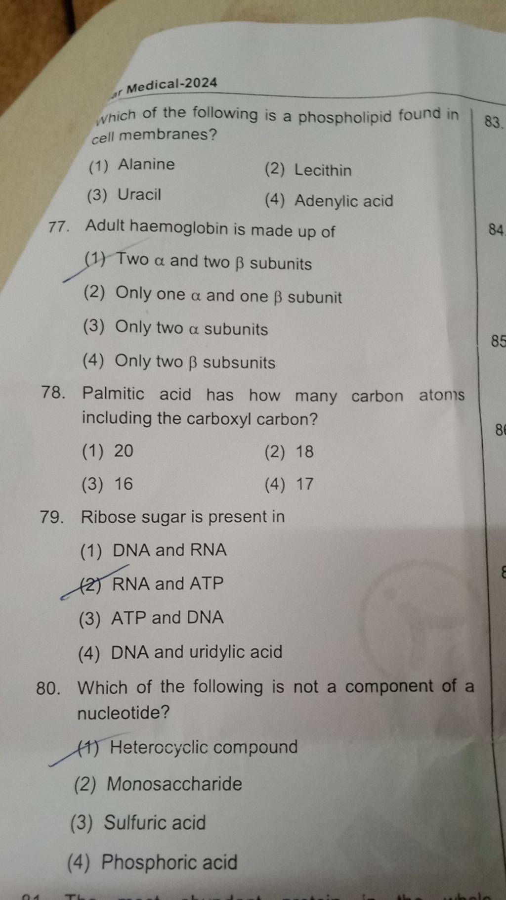 Palmitic Acid Has How Many Carbon Atoms Including The Carboxyl Carbon?..