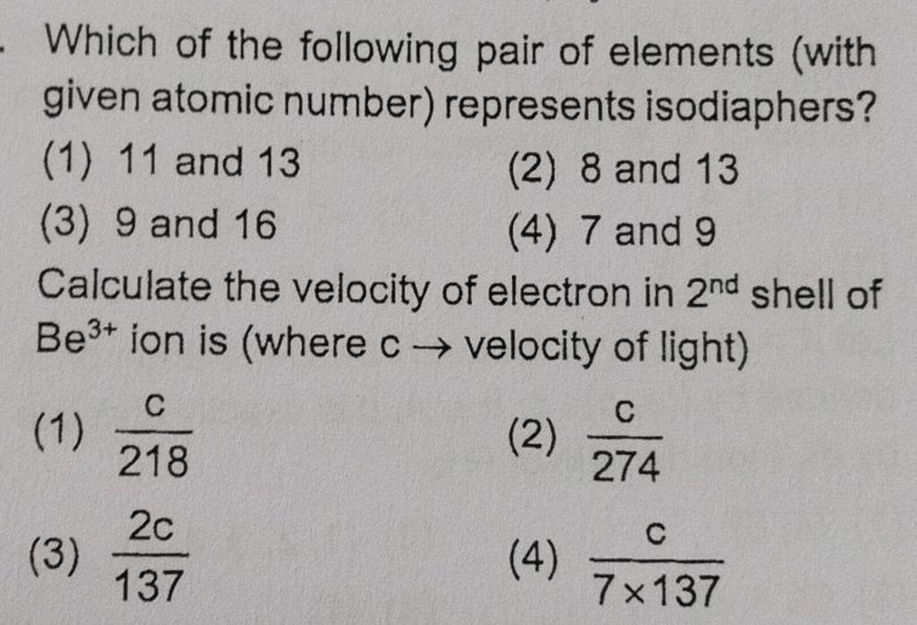 calculate-the-velocity-of-electron-in-2nd-shell-of-be3-ion-is-where-c