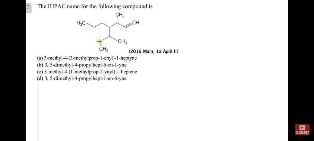 The IUPAC Name For The Following Compound Is Filo