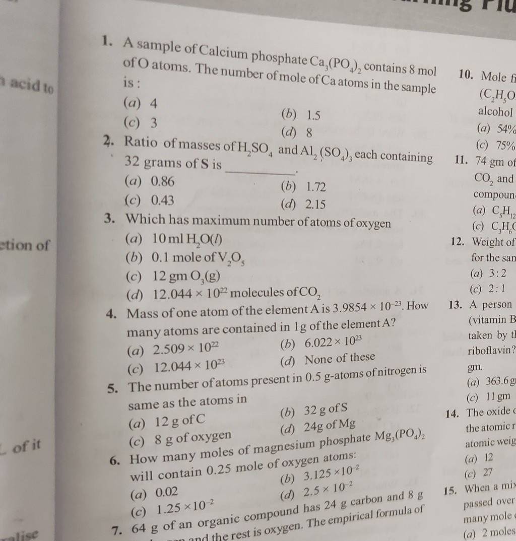 which-has-maximum-number-of-atoms-of-oxygen-filo