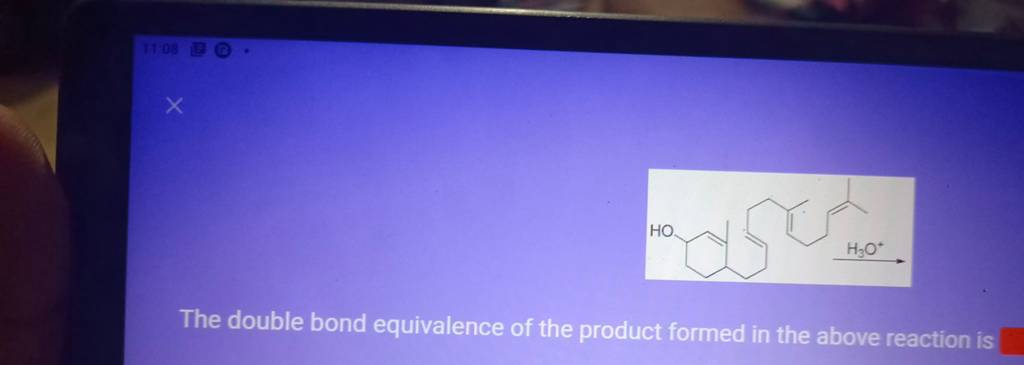 the-double-bond-equivalence-of-the-product-formed-in-the-above-reaction-i