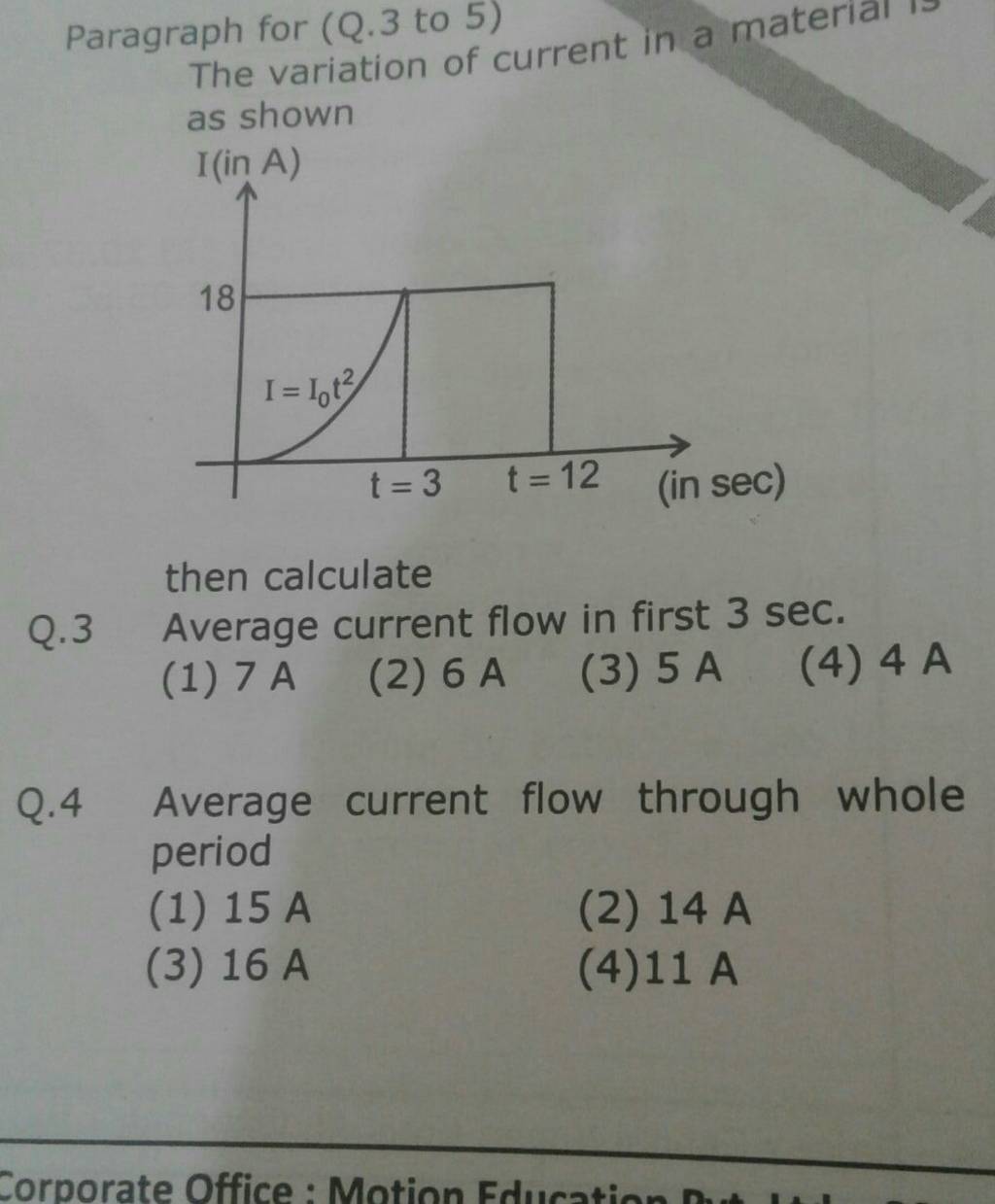 Q.4 Average current flow through whole period Filo