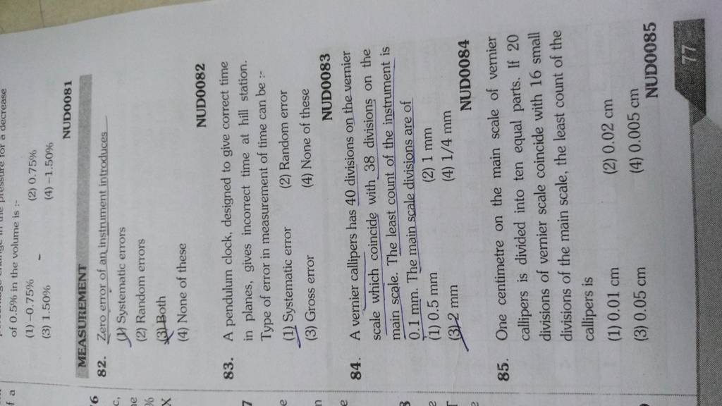 NUDO082 83. A pendulum clock, designed to give correct time in planes, gi..