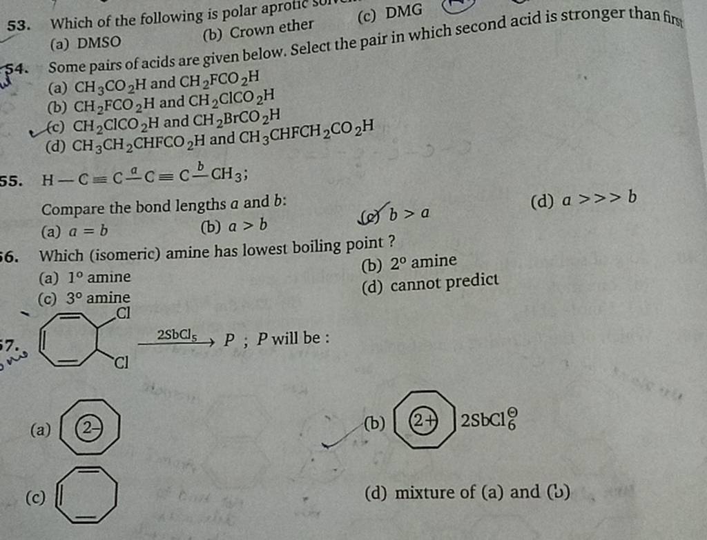 Which Isomeric Amine Has Lowest Boiling Point