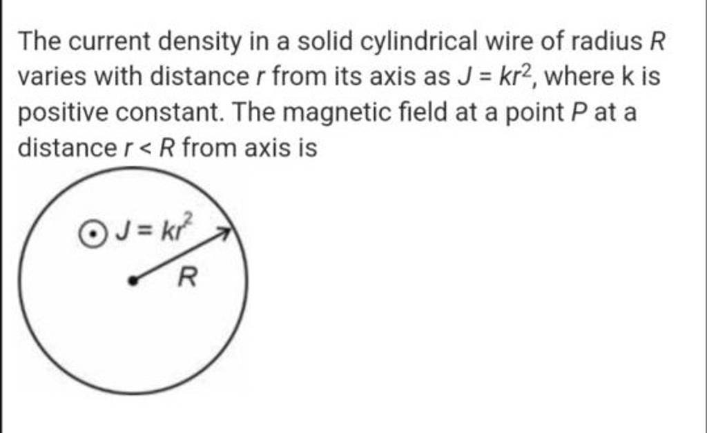 Answered: A wire has a current density of…