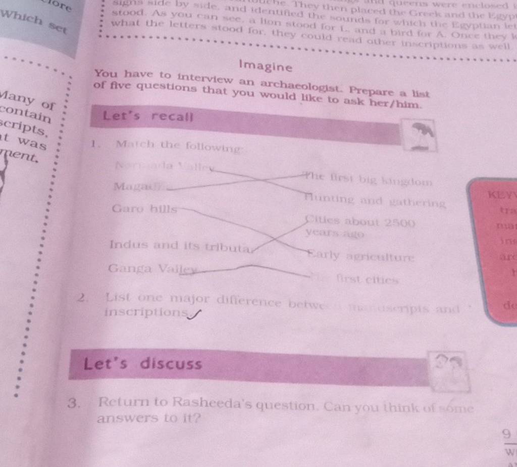 Imagine You have to interview an archaeologist. Prepare a list of five qu..