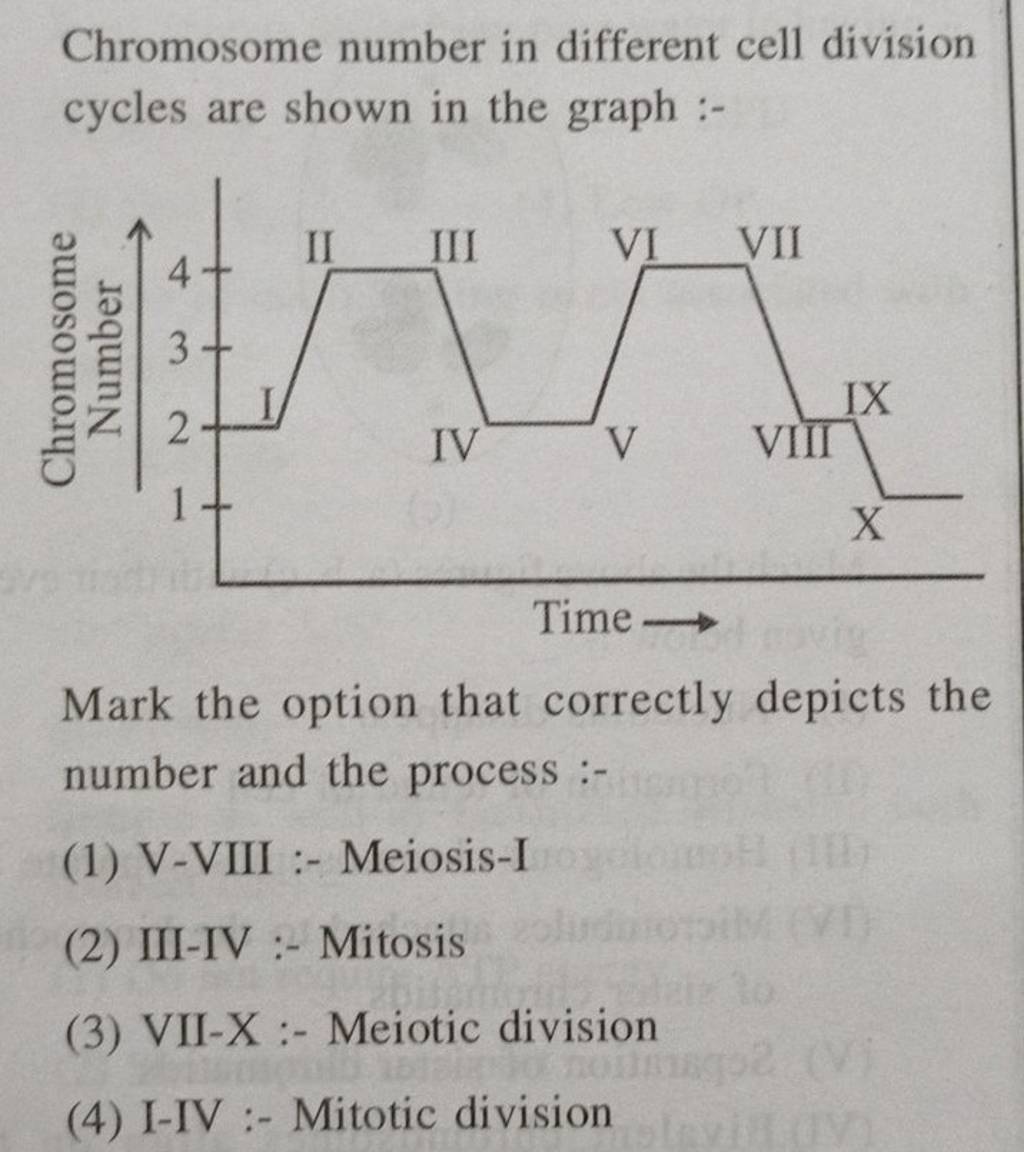 Chromosome Number In Different Cell Division Cycles Are Shown In The Grap