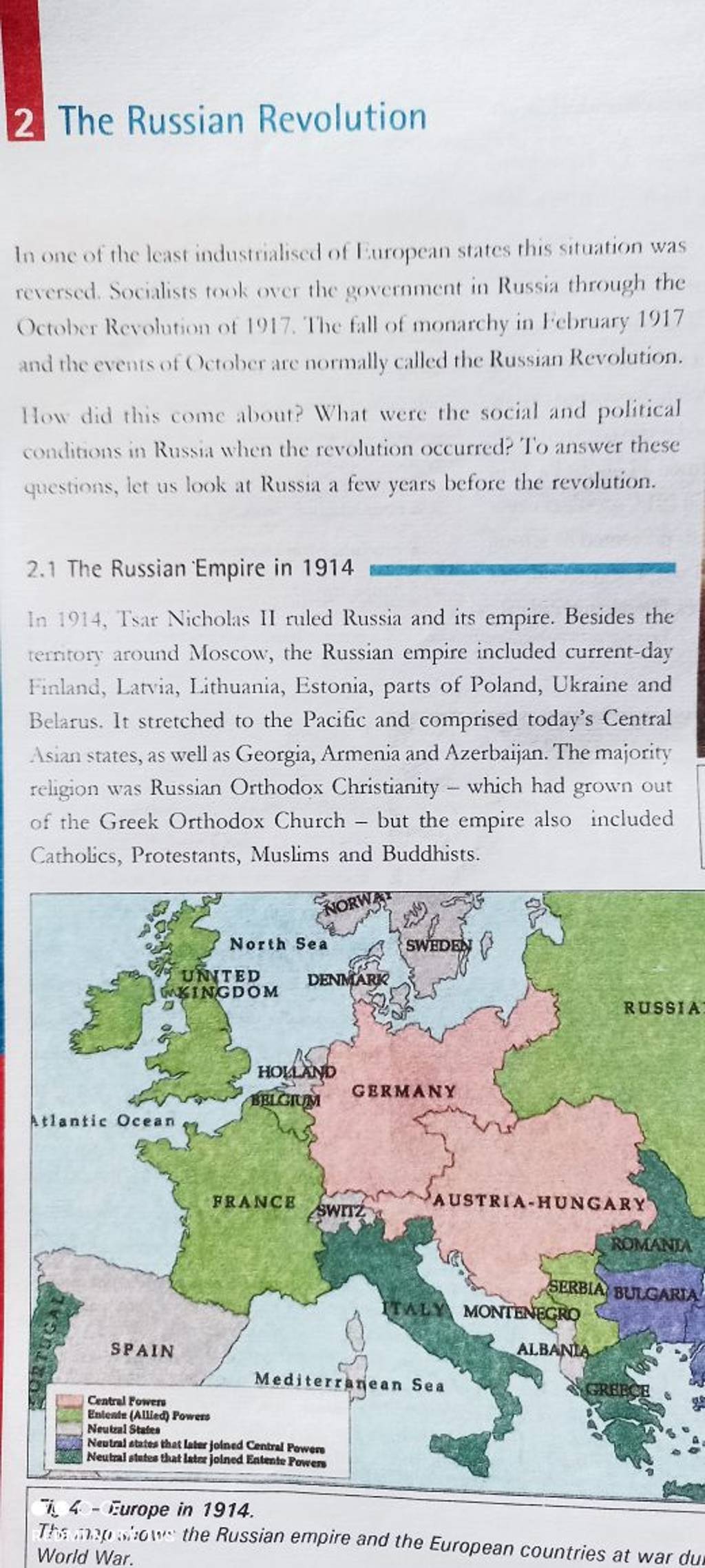 Russian Revolution 1917 Map