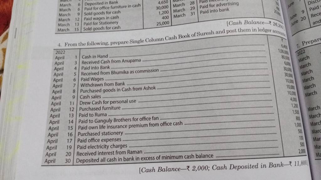 4-from-the-following-prepare-single-column-cash-book-of-suresh-and-post