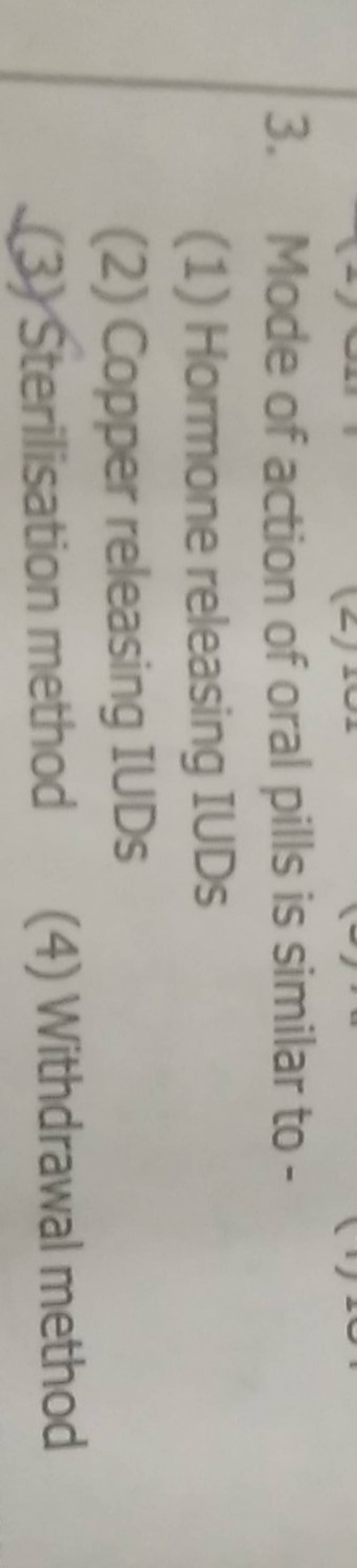 Mode of action of oral pills is similar to Filo