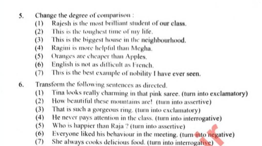 Degree Of Comparison
