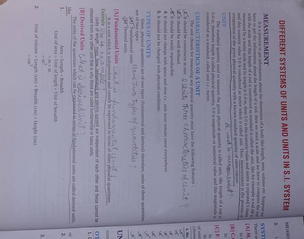 1.0 Physical Quantities and Measurement