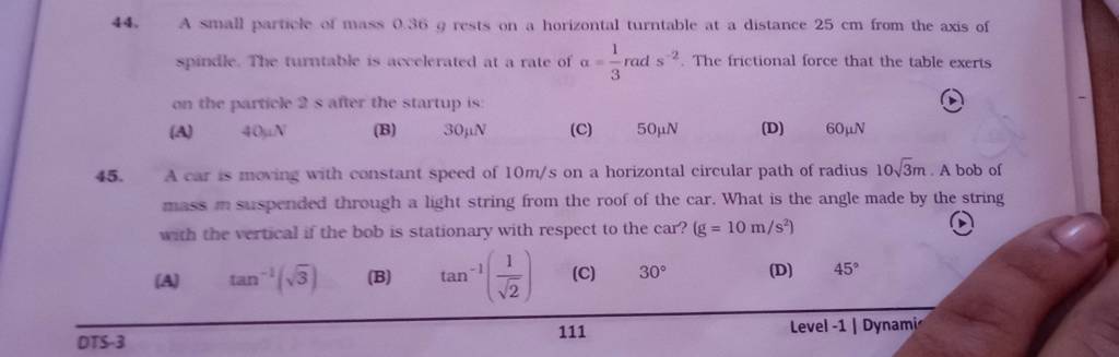 A car is moxing with constant speed of 10 m/s on a horizontal circular pa..