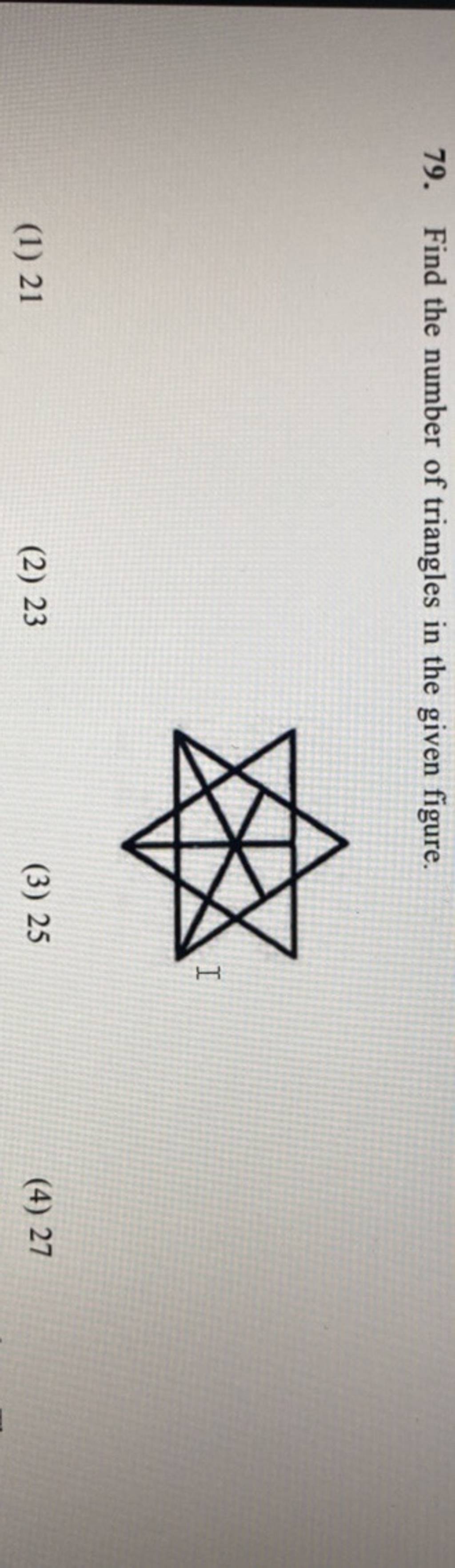 Find The Number Of Triangles In The Given Figure Filo