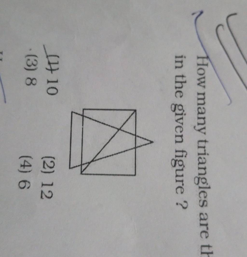 How many triangles are in the given figure? Filo