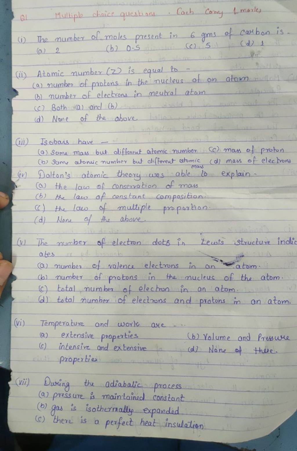 atomic number z is equal to dash