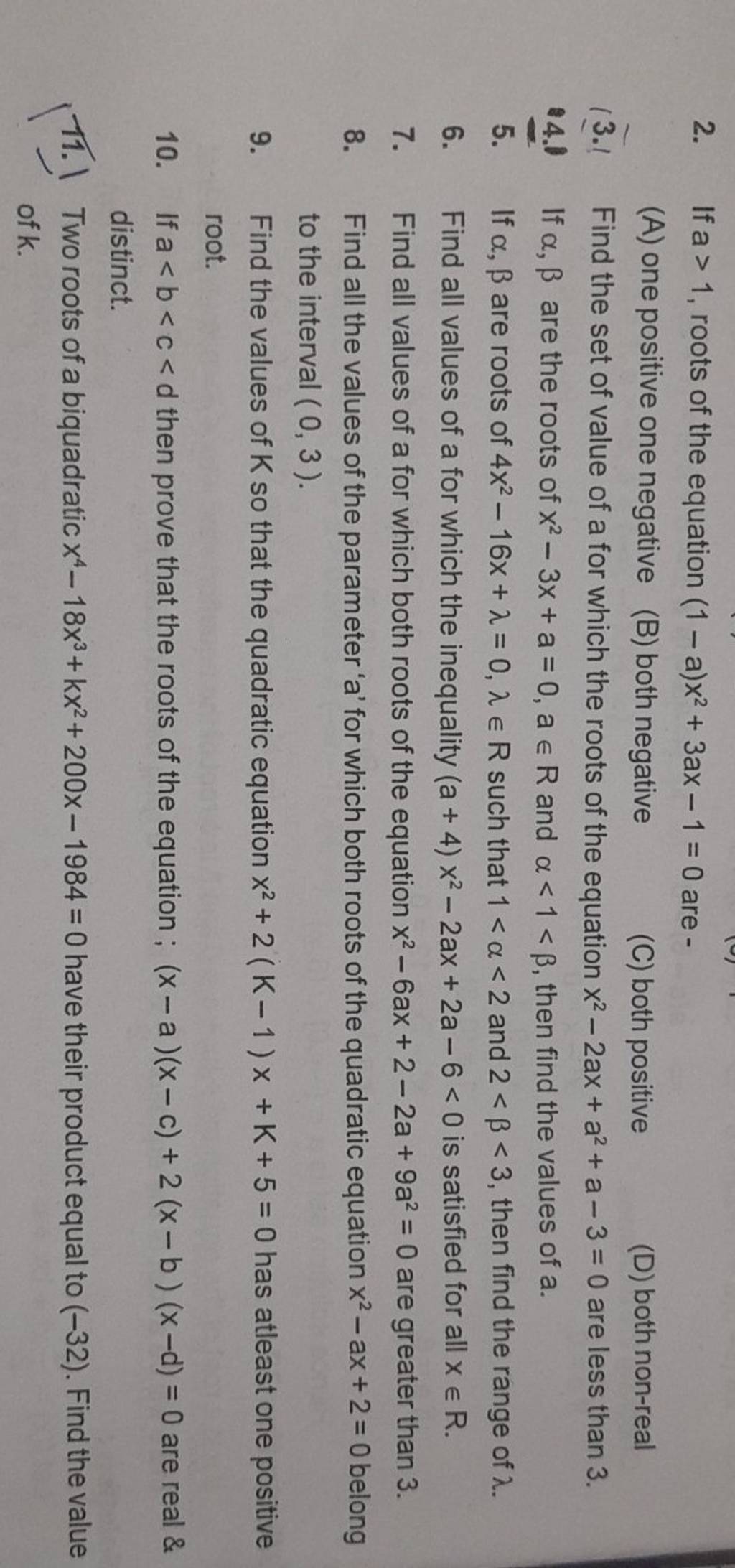 if-a-1-roots-of-the-equation-1-a-x2-3ax-1-0-are-filo