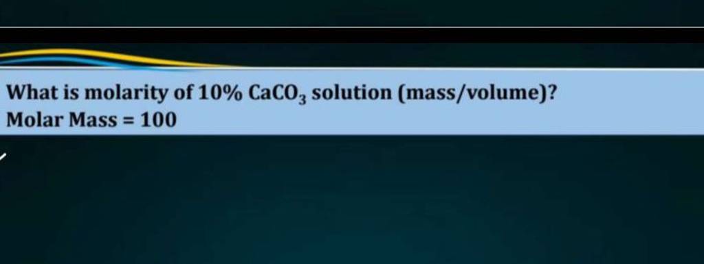 molar mass of caco3 with solution