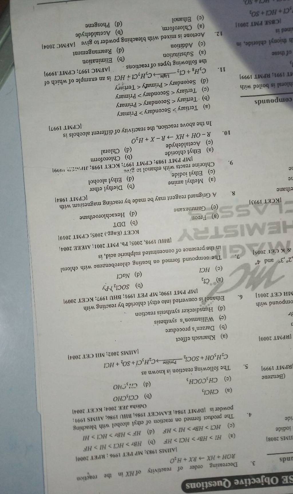 The product formed on reaction of ethyl alcohol with bleaching powder is