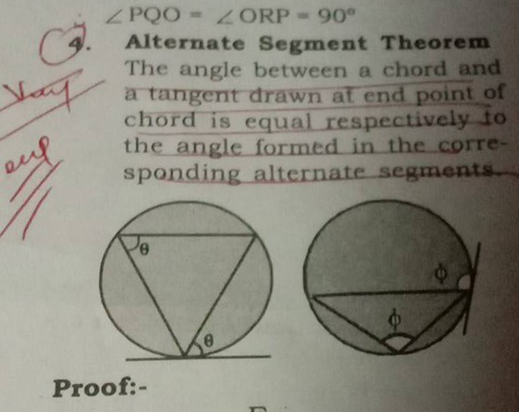 4 Alternate Segment Theorem The Angle Between A Chord And A Tangent Draw