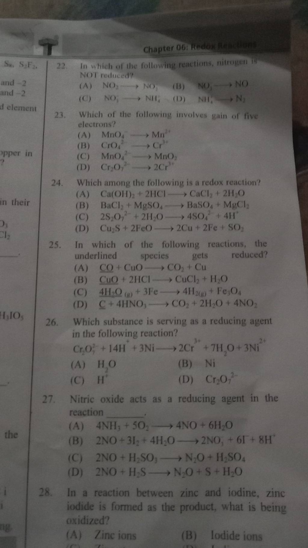 In a reaction between zinc and iodine, zinc iodide is formed as the produ..