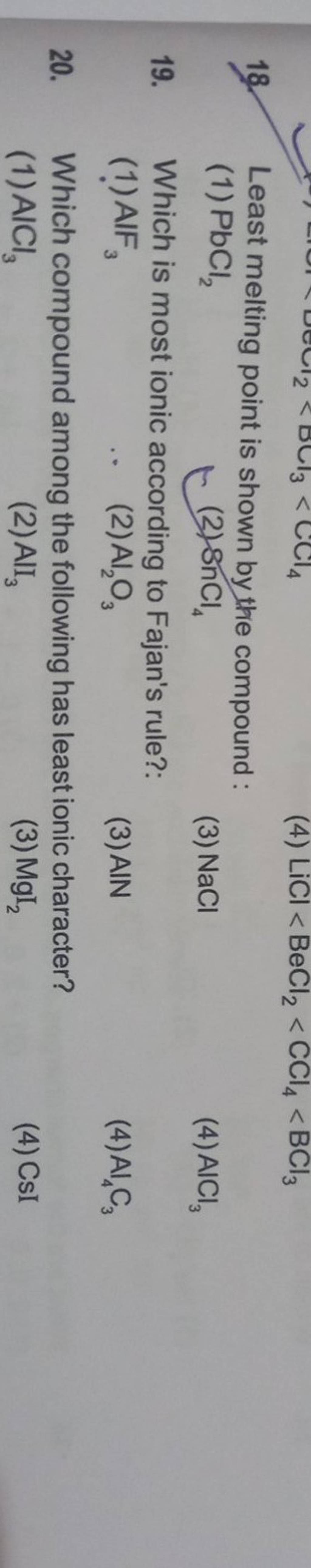 least-melting-point-is-shown-by-the-compound-filo