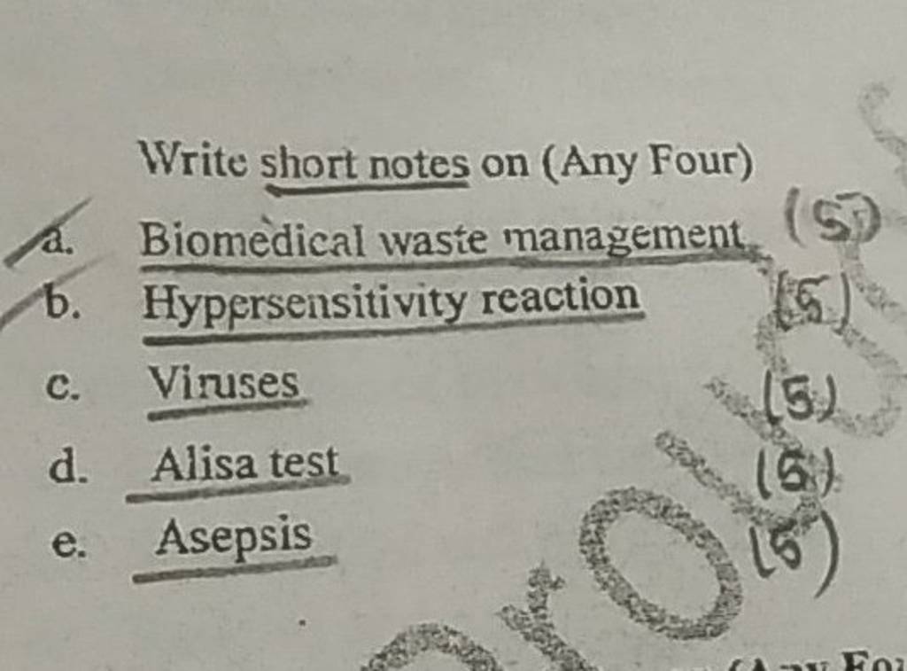 Write Short Notes On Any Four Filo