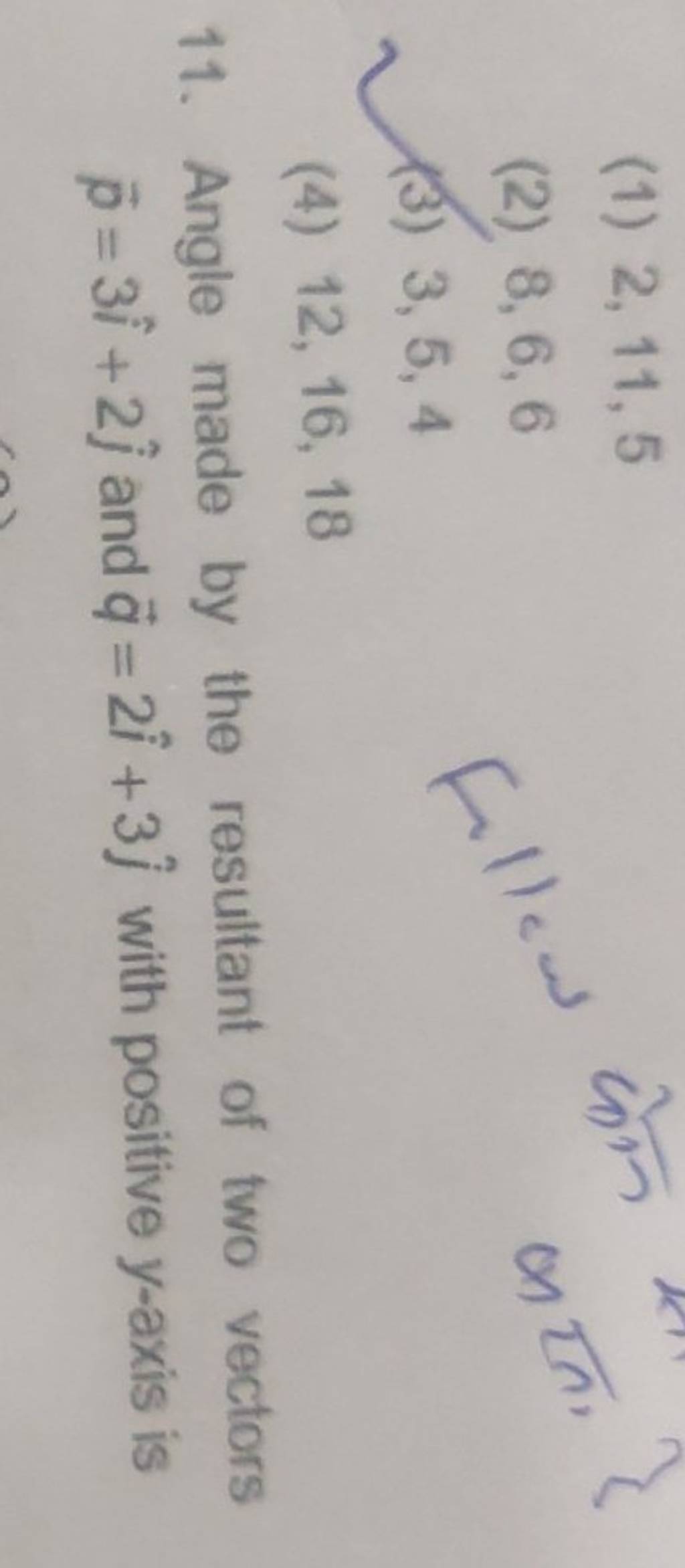  2 8 6 6 3 3 5 4 4 12 16 18 11 Angle Made By The Resultant Of Two V 