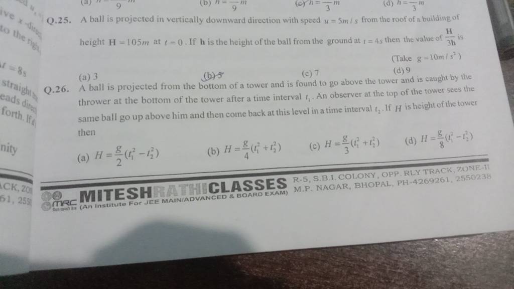 q-25-a-ball-is-projected-in-vertically-downward-direction-with-speed-u-5