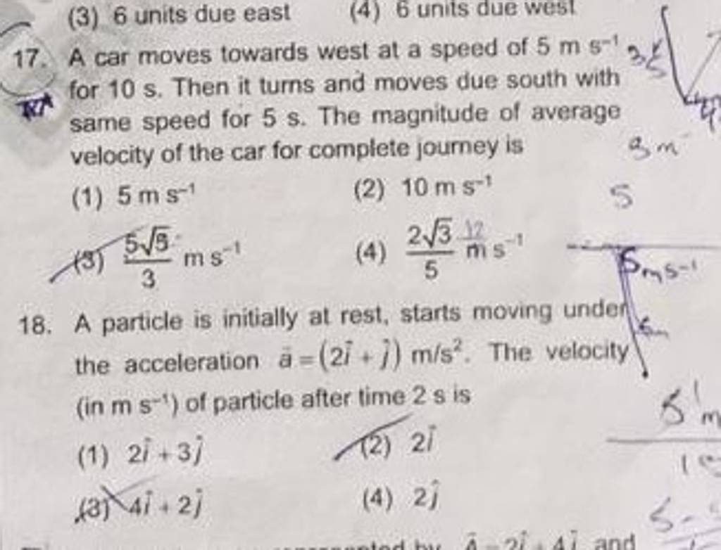 A Particle Is Initially At Rest, Starts Moving Under The Acceleration A=(..