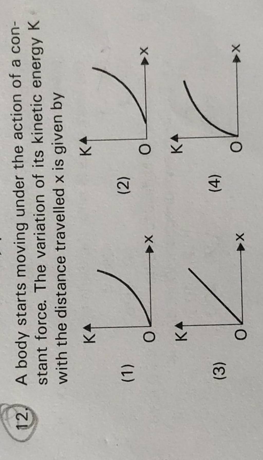 a-body-starts-moving-under-the-action-of-a-constant-force-the-variation