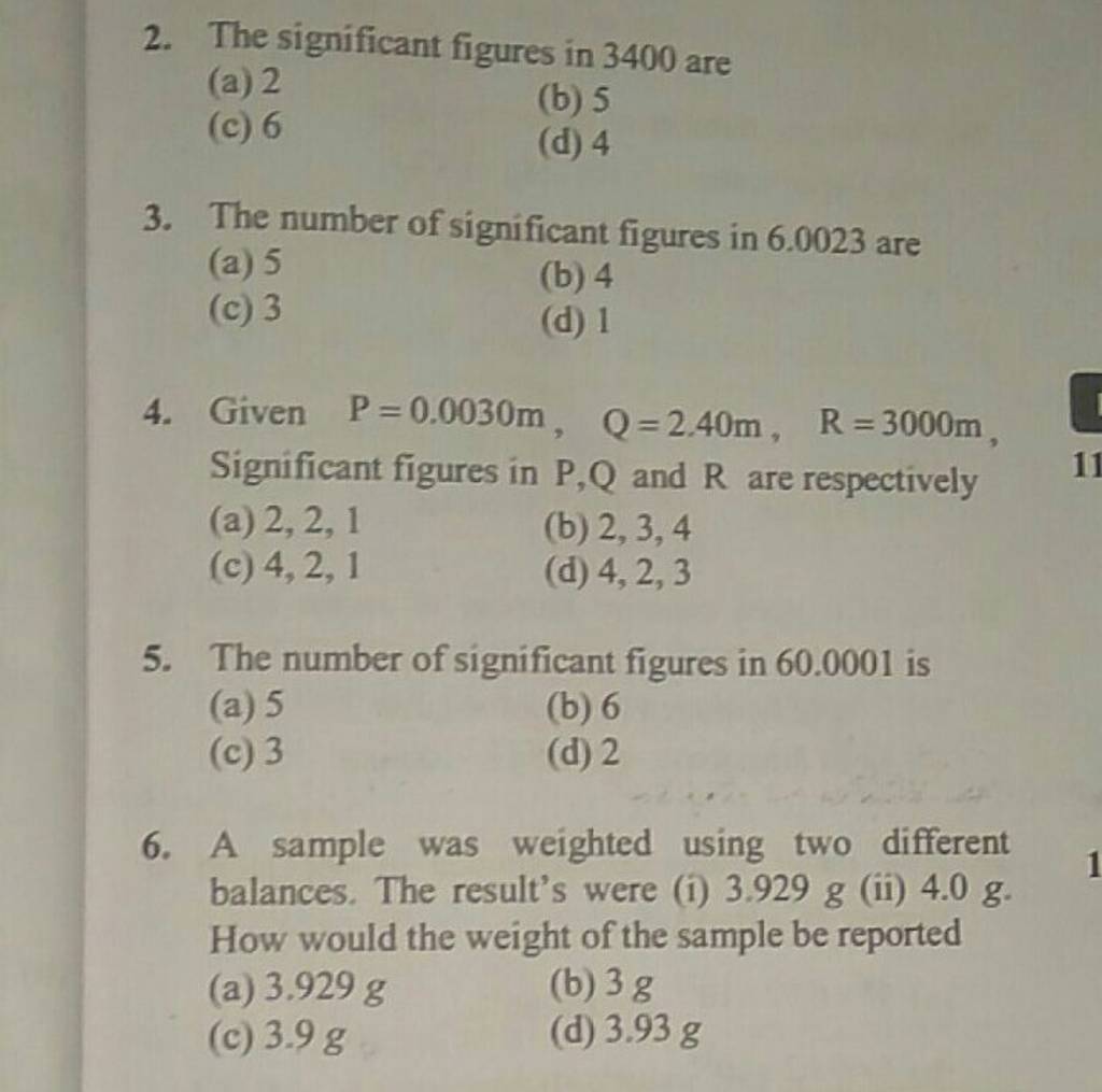 Significant Figures In 3400