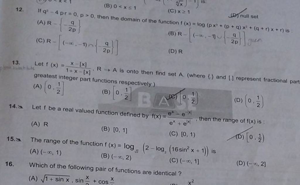 Let f be a real valued function defined by f(x)=ex+e∣x∣ex−e−∣x∣ , then th..