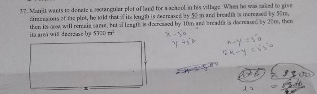 37 Manjit Wants To Donate A Rectangular Plot Of Land For A School In His 37-manjit-wants-to-donate-a-rectangular-plot-of-land-for-a-school-in-his