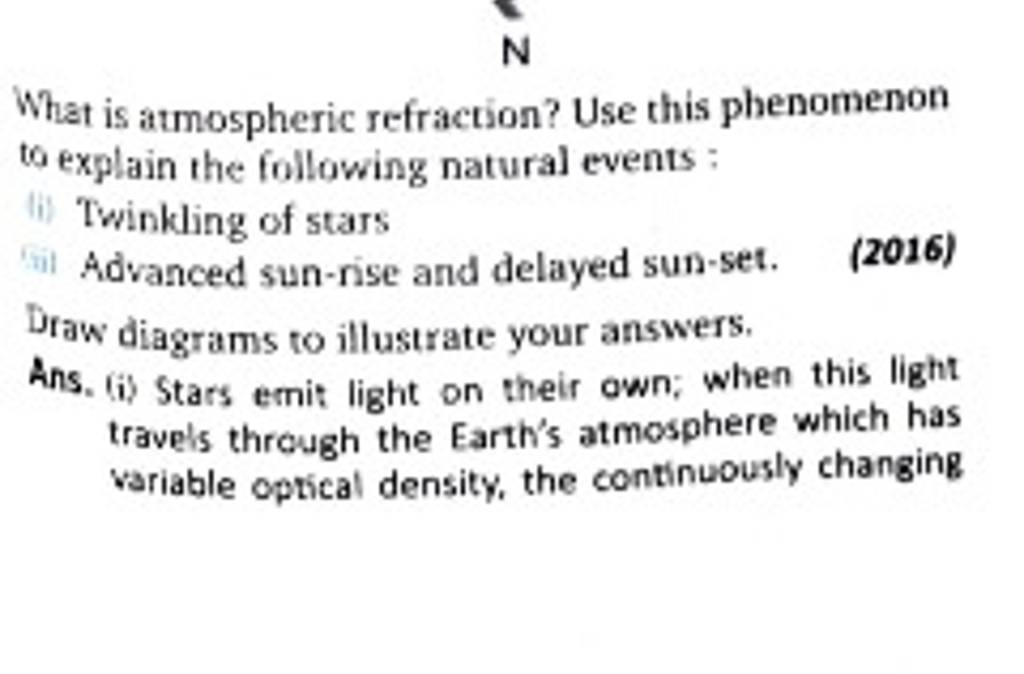 what-is-atmospheric-refraction-use-this-phenomenon-to-explain-the-follow