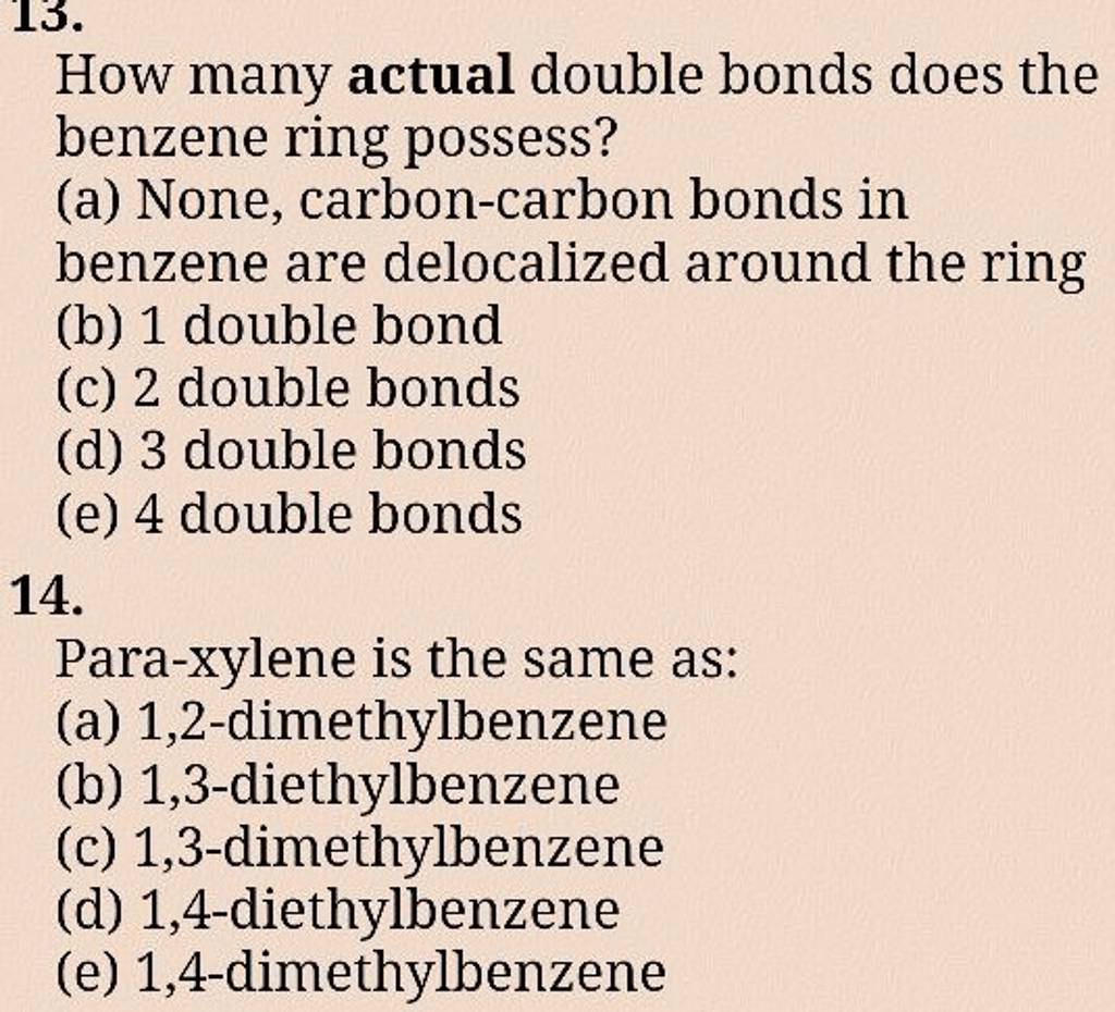 Paraxylene is the same as Filo