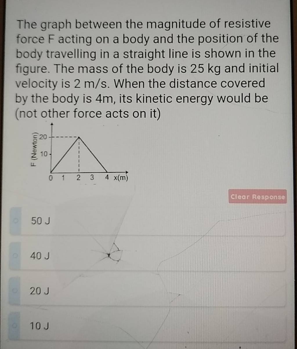 the-graph-between-the-magnitude-of-resistive-force-f-acting-on-a-body-and