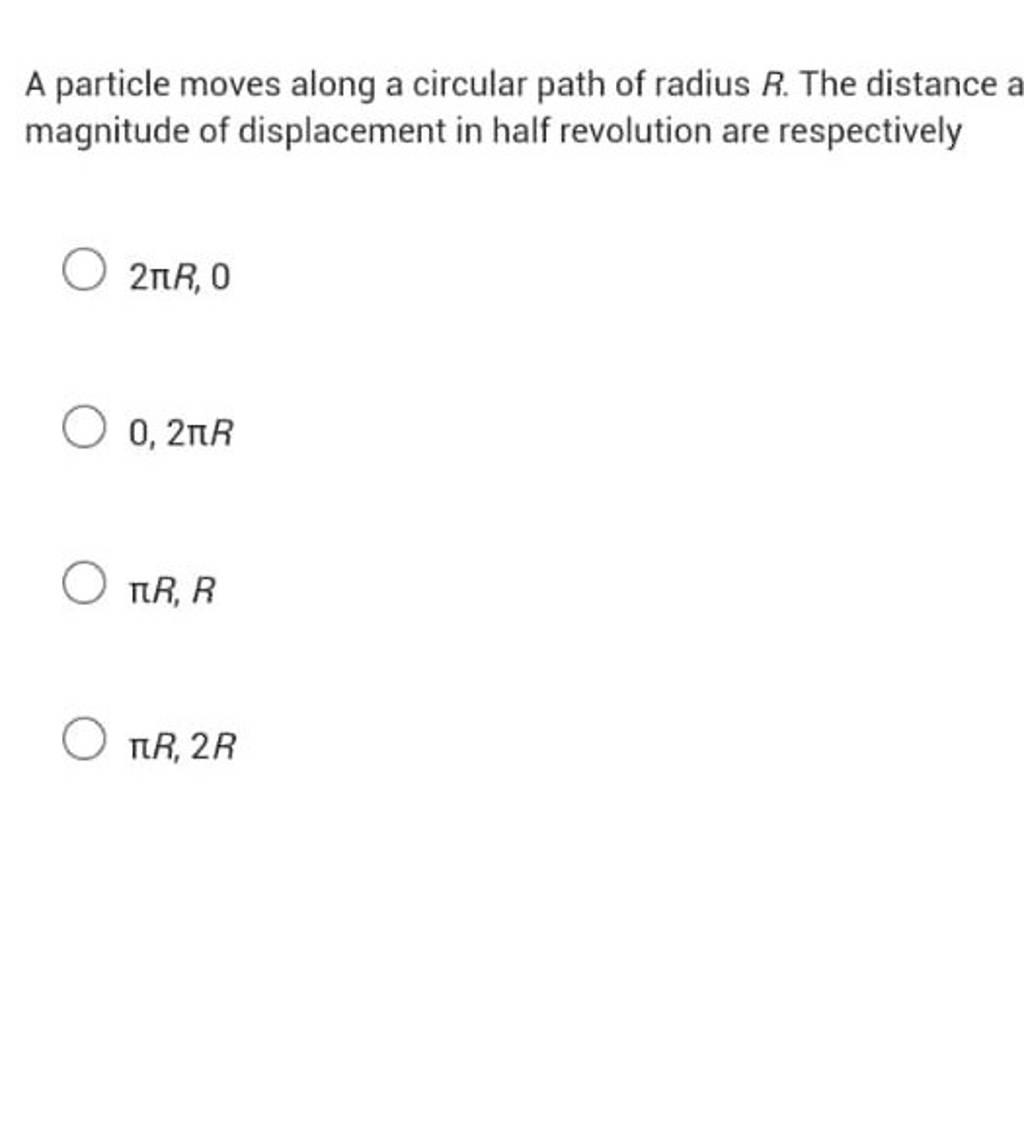 a-particle-moves-along-a-circular-path-of-radius-r-the-distance-a-magnit