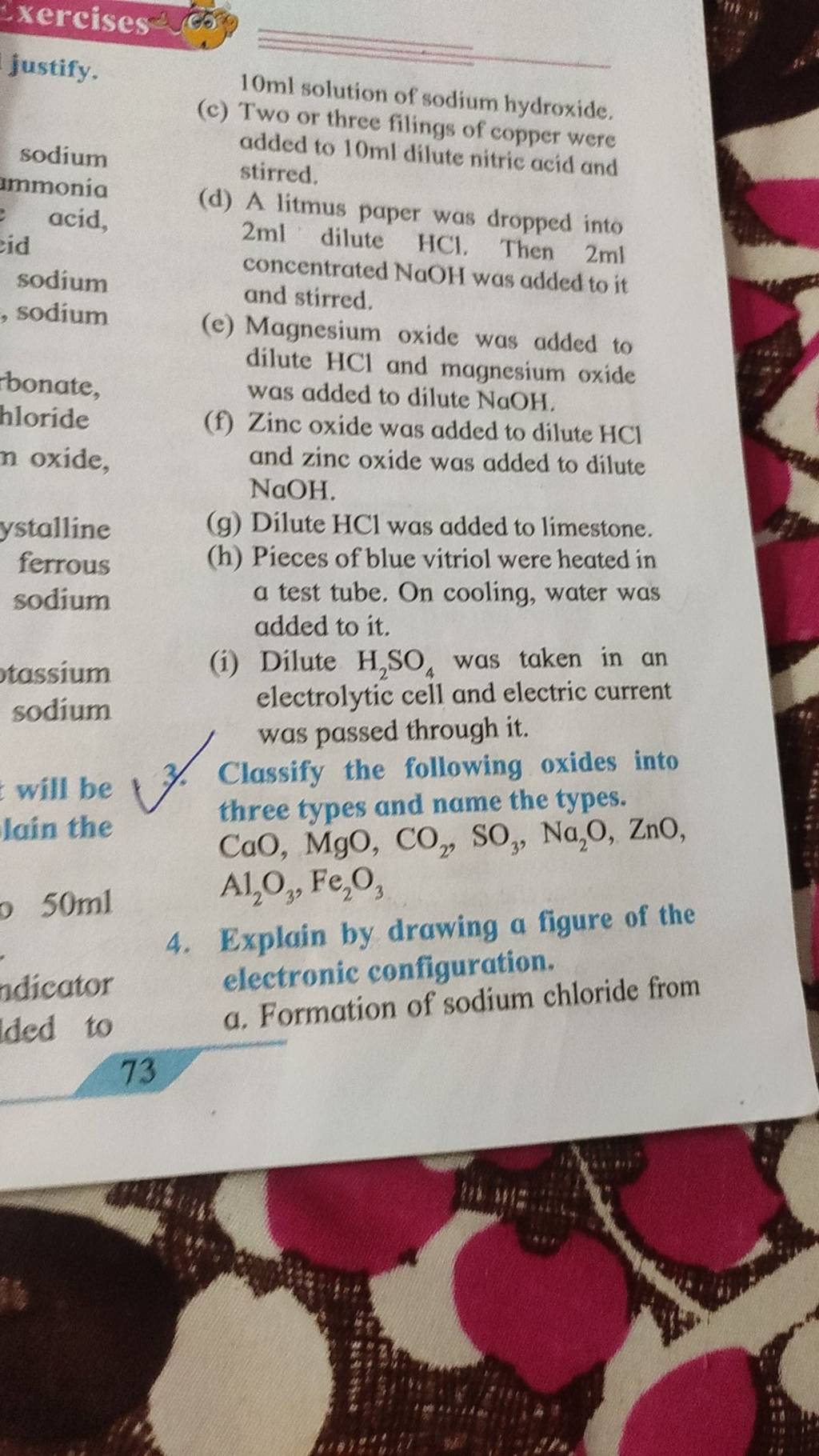 4. Explain by drawing a figure of the electronic configuration. a. Format..