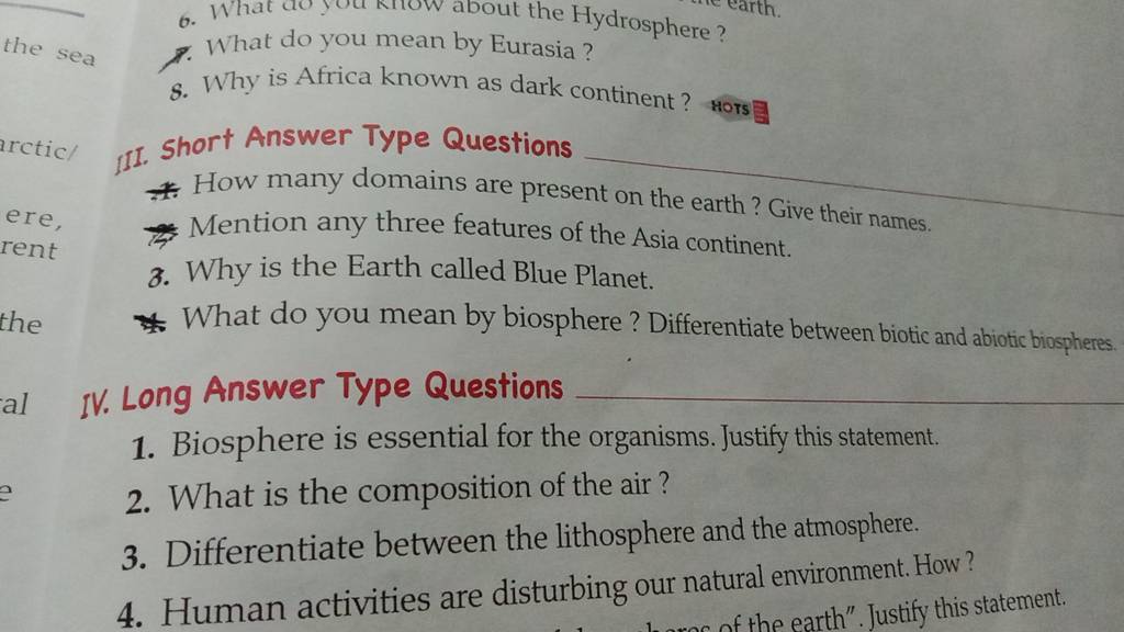 Why is the Earth called Blue What do you mean by biosphere? Diffe..