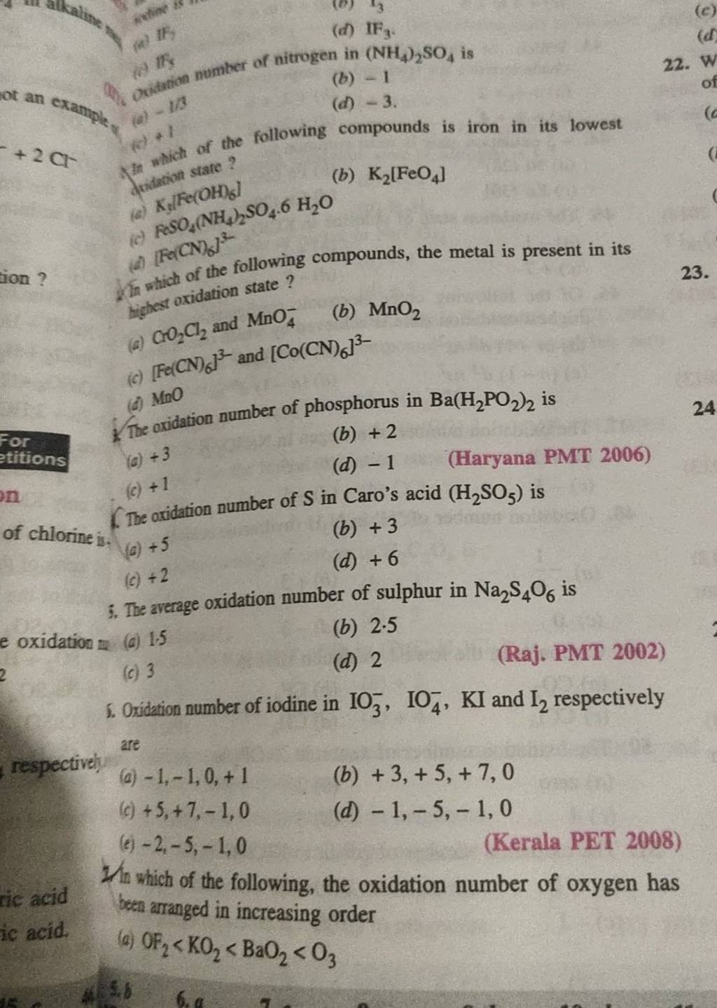 Whin which of the following compounds, the metal is present in its highes..