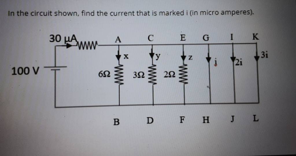 in-the-circuit-shown-find-the-current-that-is-marked-i-in-micro-amperes