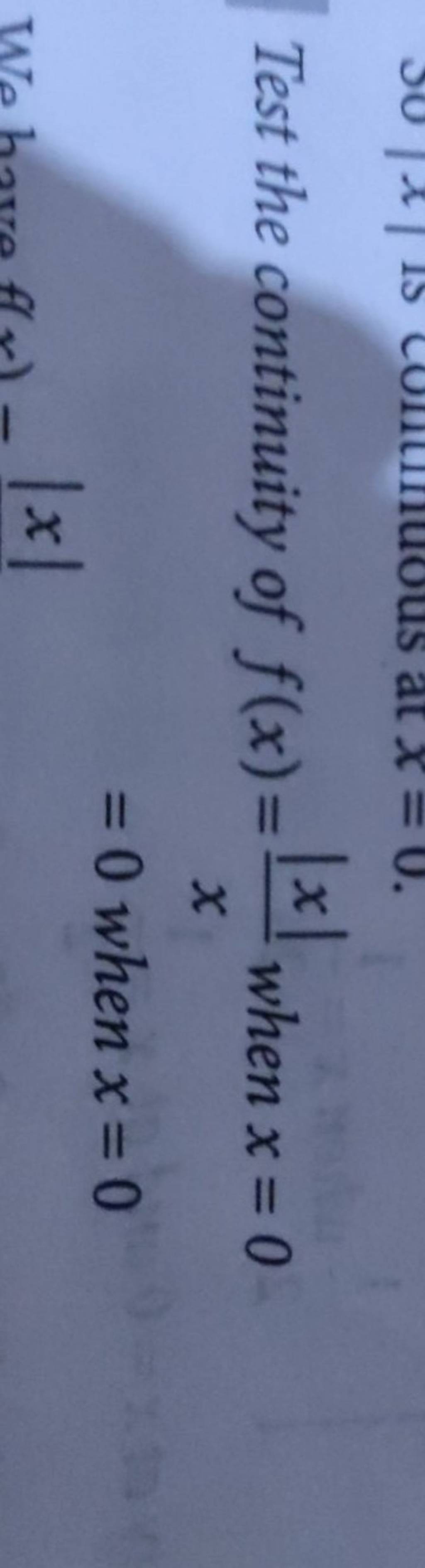 test-the-continuity-of-f-x-x-x-when-x-0-0-when-x-0-filo