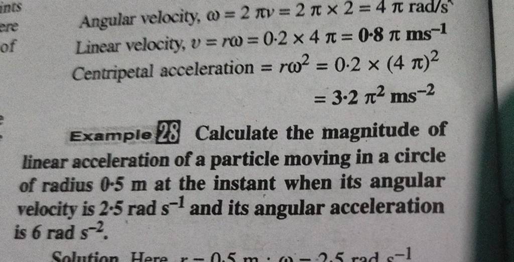 linear acceleration