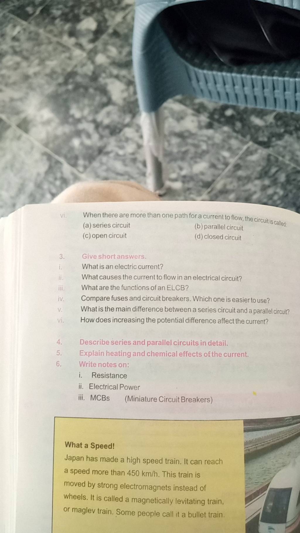 Describe series and parallel circuits in detail. 5. Explain heating and c..