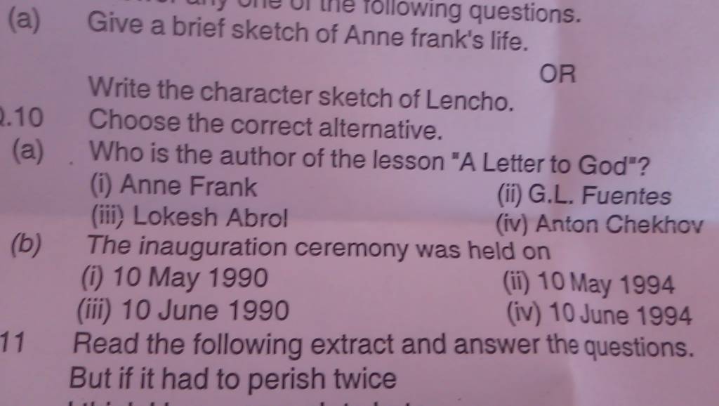 CBSE Class 10 - Character Sketch of Anne Frank Offered by Unacademy