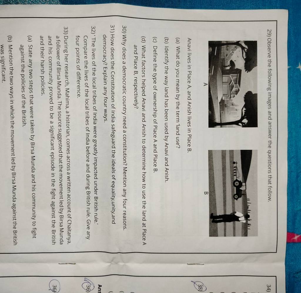 Observe the following images and answer the questions that follow. Anavi..